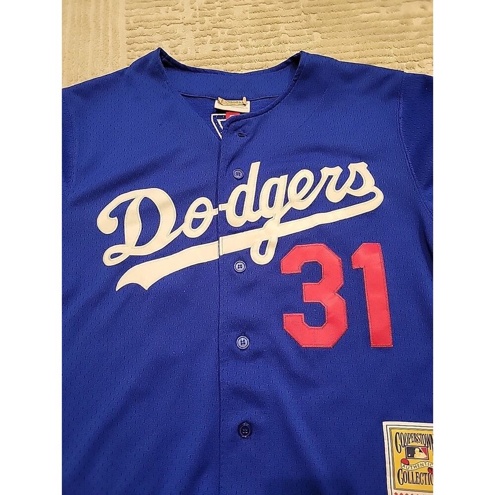 Mitchell & Ness Mike Piazza Los Angeles Dodgers Jersey Baseball Mens Medium - Picture 3 of 11